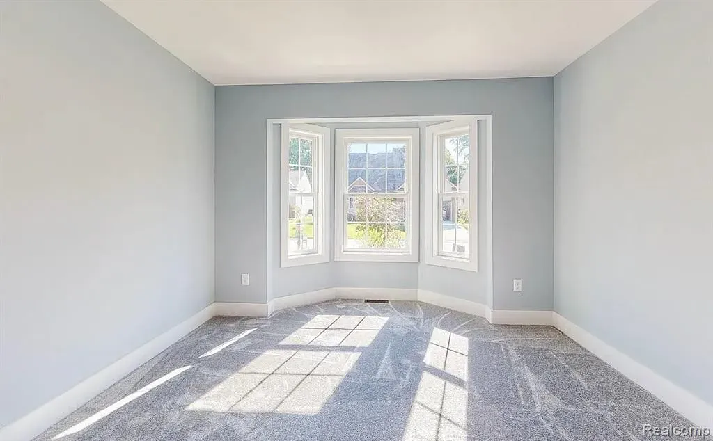 Bedroom with a bay window