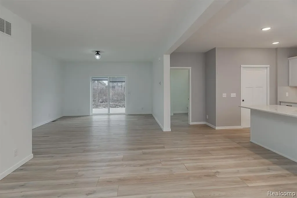 Open living area connected to the kitchen